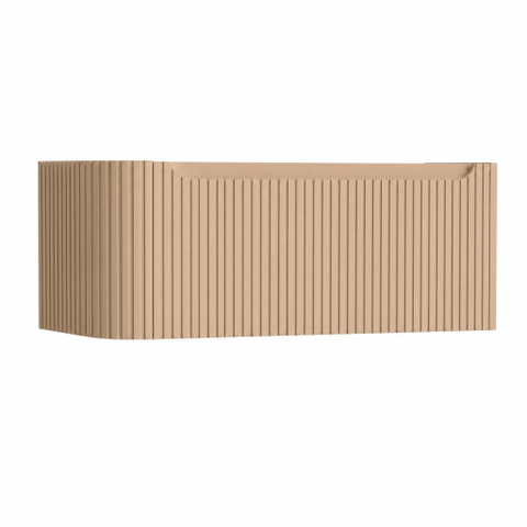 H&R Badmeubelen Juice Wastafelonderkast - 100x45x40cm - linkerhoek afgerond - 3D-front - 1 lade - geïntegreerde greep - peach SW1259789