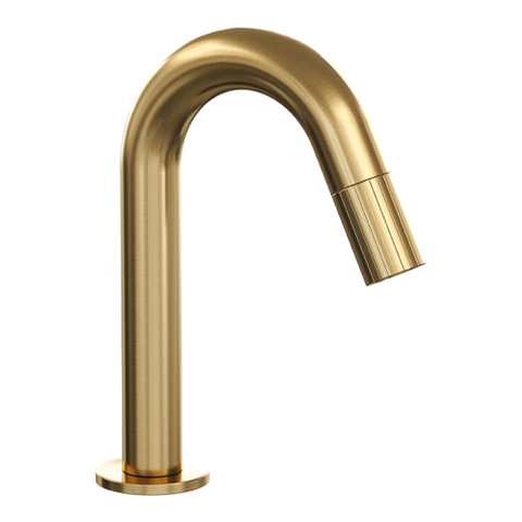 BRAUER Stripe Robinet de lavabo - apparent - bec courbé - or brossé PVD SW1434871