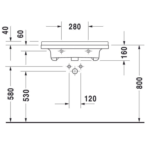 Duravit Starck 3 Vital wastafel - 70x54.5cm - met wondergliss - wit 0316326