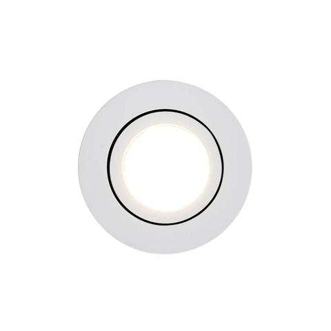 QAZQA Gaius Inbouwspot - 1 lampen - IP65 - Rond - Wit SW1450884