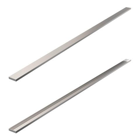 Grille de pose de carreaux Brauer - 200x7x6.8cm - flasque de sol - réversible - inox SW17976