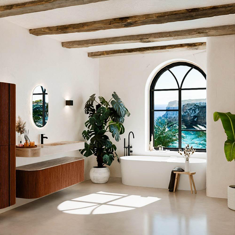 MONDIAZ THOR-DLUX 160cm meuble de salle de bains arrondi gauche + droite couleur Ruby avec 1 tiroir et 2 portes. Vasque suspendue CLOUD Milieu 1 trou de robinet couleur Saba. SW1465348