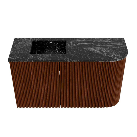 Mondiaz JOYA-DLUX 71.6cm toiletmeubel - ronding rechts kleur Ruby - Wastafel FAYE positie Links Zonder kraangat kleur Lava. SW1423646