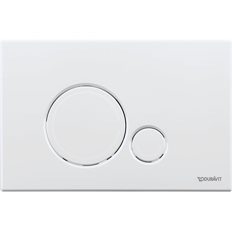 Duravit DuraSystemmechanische bedieningsplaat - voor wcs - 230x6.5x150.5mm - mat wit SW962921