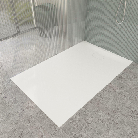 Villeroy & Boch Ecora douchebak - 140x90x3.5cm - afvoer korte zijde - white alpine (wit) SW1558905