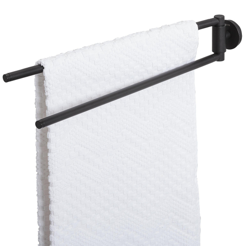Tiger Urban Handdoekhouder - dubbel - draaibaar - rond - zwart SW877646