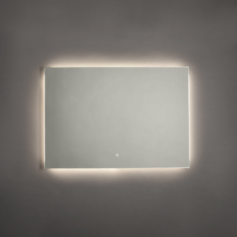 Adema Squared miroir salle de bain 100x70cm avec éclairage LED indirect et interrupteur capteur SW108326