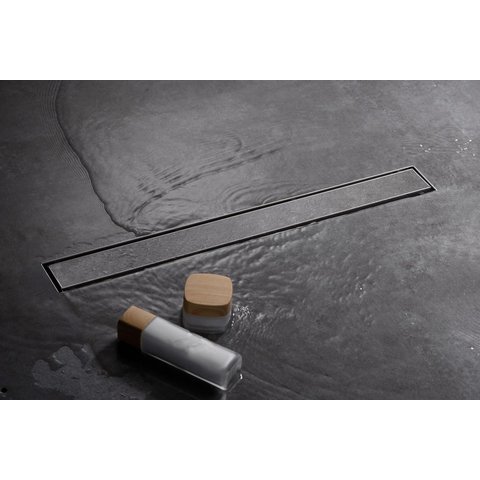 FugaFlow Eccelente Anta caniveau de douche 60cm - avec grille à carreaux - avec bride de sol - Inox SW1467984