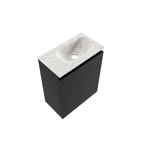 MONDIAZ TURE-DLUX Meuble de toilette 40 cm Urban. Lavabo EDEN Ostra position à droite. Sans trou de robinet. SW1104657