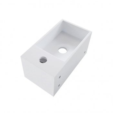 Wiesbaden Julia Fontein rechts - 35x20x16cm - solid surface - mat wit SW110910