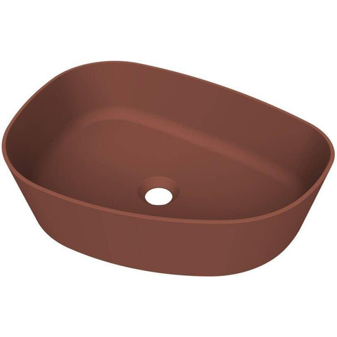 Arcqua Rocker vasque à poser - organique gauche - 50x37cm - terracotta mat SW1209122