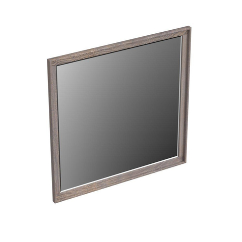 Forzalaqua Reno 2.0 miroir 80x80cm Carré sans éclairage avec cadre Chêne massif Silver Grey SW492700