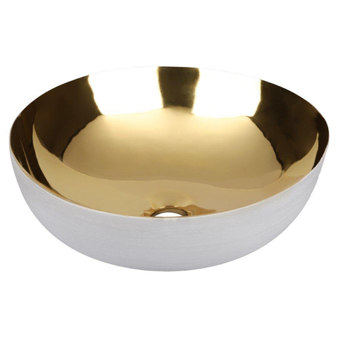 Differnz Shine vasque 40x40x13.5cm céramique or/blanc SW811268