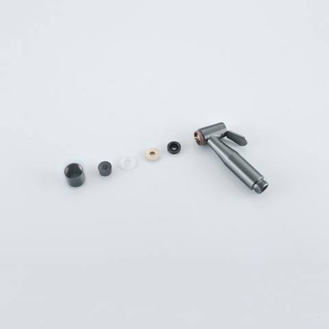 Fortifura Calvi Bidetset - handdouche - slang 150cm - houder - PVD - geborsteld gunmetal (antraciet) SW1123166