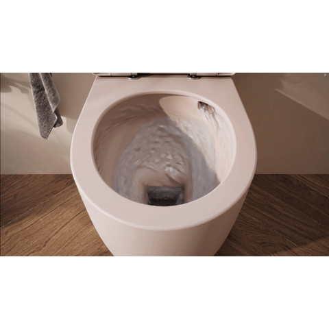 QeramiQ Élan WC suspendu – sans bride – profondeur 53 cm – avec abattant softclose – rose mat SW1477227