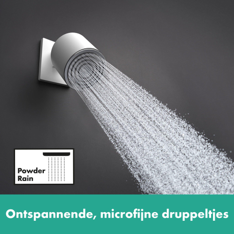 Hansgrohe Pulsify douche de tête - 10.5cm - 1 jet - green - blanc mat SW651361