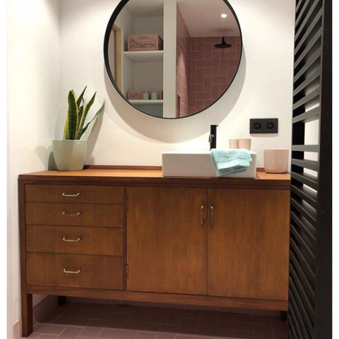 Adema Exclusive Line miroir – rond Ø 100 cm – Noir mat SW209335