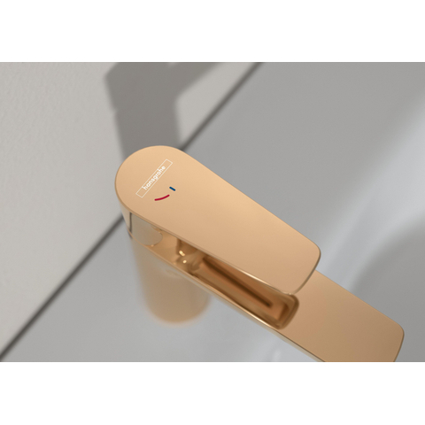 Hansgrohe Talis e Eengreeps wastafelmengkraan - 110 - coolstart - met PopUp - trekwaste - glans goud SW297651