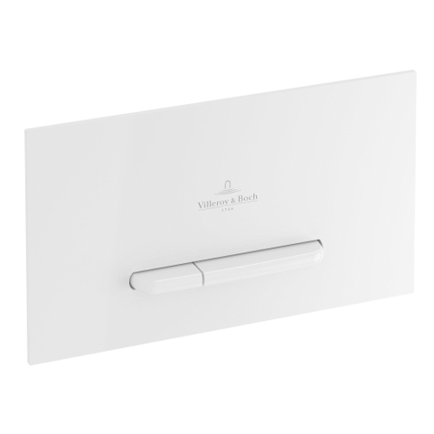 Villeroy & Boch Viconnect bedieningsplaat dualflush frontbediend - 25.3x14.5cm - kunststof - glans wit SW106653