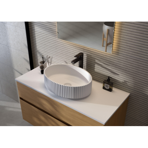 ÉCHANTILLON Terravito Melora carreau mural - 30x75cm - rectifié - effet béton - Pearl mat (gris) SW1131120