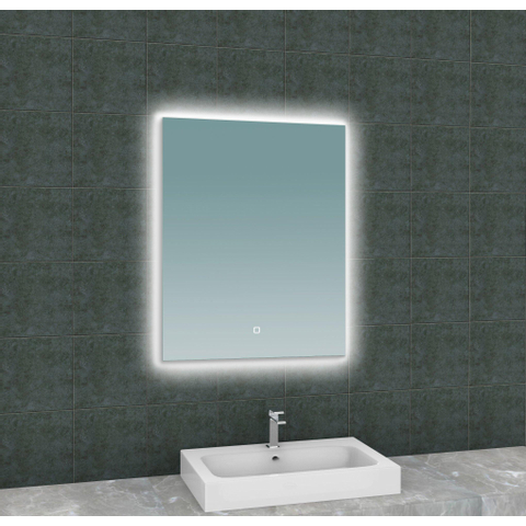 Wiesbaden Soul spiegel rechthoek met LED, dimbaar en spiegelverwarming 60 x 80 cm SW411996