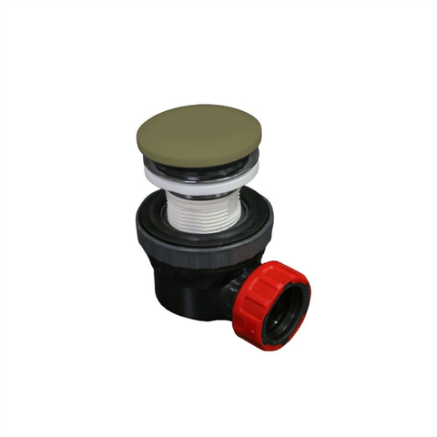 Mondiaz Click sifon - 6.7cm - ruimtebesparend - rond - Solid surface Zwart inclusief meubel siegelkast en topblad SHOW26445