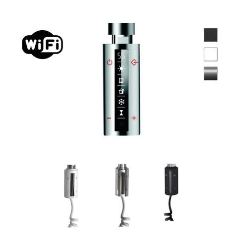 Sanicare HVW - Moda Radiateur électrique - 120x60cm - 876W - wifi - thermostat - blanc - en bas à gauche - blanc mat SW1185681