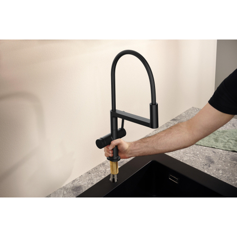 Hansgrohe Talis Select M54 PowderSpray eengreeps keukenkraan Semi-Pro 3jet mat zwart SW1383041