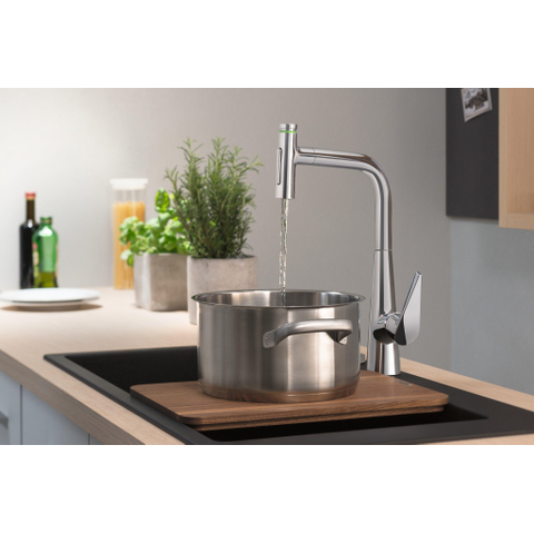 Hansgrohe keukenkranen Talis - select M51 - 1 greeps keukenkraan - 300 uittrb vdch - sbox - 2 str.srt - hoogglans chroom SW241715