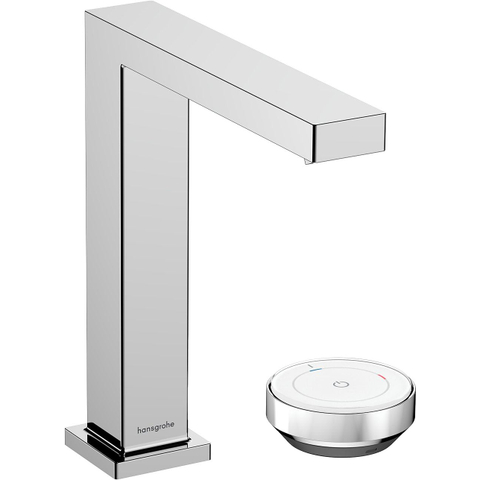 Hansgrohe Tecturis E 2-gats wastafelkraan - 150 - coolstart - met waste - hoogglans chroom SW918744