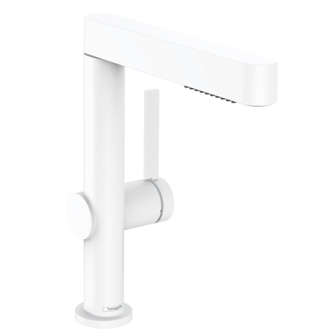 Hansgrohe Finoris Wastafelkraan - 230 - 2jet - met uittrekbare vuistdouche plug - mat wit SW651588