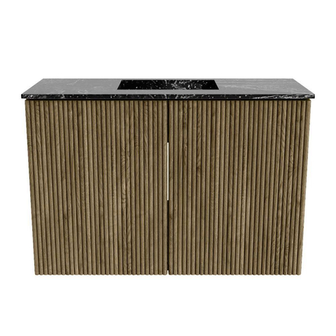 Mondiaz JOYA-DLUX 60cm meuble de salle de bains - couleur Dusk - Vasque FAYE position Milieu Sans trou de robinet couleur Lava. SW1423209