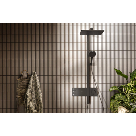 Hansgrohe Raindance alive Showerpipe - 210/340 2jet - thermostaat - geborsteld zwart chroom (antraciet) SW1387816
