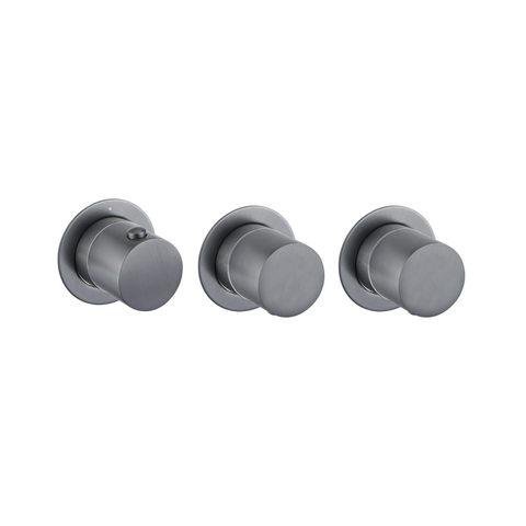 Fortifura Nebbio Robinet thermostatique encastré - 2 voies - extensible à 3 ou 4 voies - gunmetal brossé PVD SW1417134
