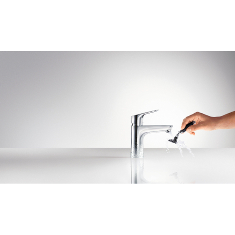 Hansgrohe Focus E2 wastafelkraan - inclusief ComfortZone - 100 met waste - hoogglans chroom 0605543
