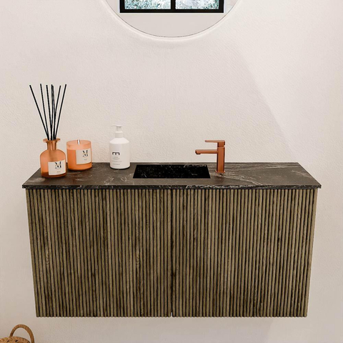 Mondiaz JOYA-DLUX 80cm toiletmeubel - kleur Dusk - Wastafel FAYE positie Midden 1 kraangat kleur Lava. SW1423233