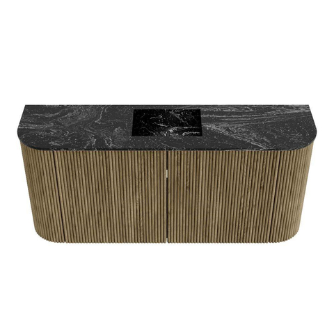 Mondiaz JOYA-DLUX 93.2cm toiletmeubel - ronding links en rechts kleur Dusk - Wastafel FAYE positie Midden Zonder kraangat kleur Lava. SW1423297