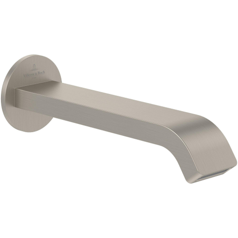 Villeroy & Boch Dawn badtoevoer - 201mm - voor wandmontage - Brushed Nickel (rvs) SW974015
