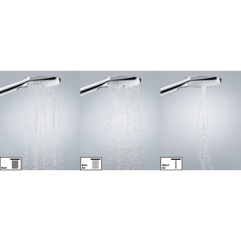 Hansgrohe Raindance Select E - select - handdouche 12cm - 3jet - geborsteld zwart chroom SW295821