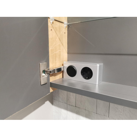 Saniclass Holz Base spiegelkast – 120x70 cm – Eiken SW773985