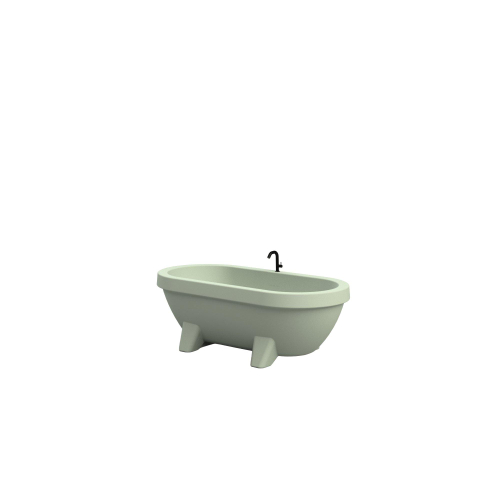 Gardentub Baignoire îlot (extérieur) - 194x94x66cm - synthétique - compatible à l'extérieur - vert lime mat SW1017088