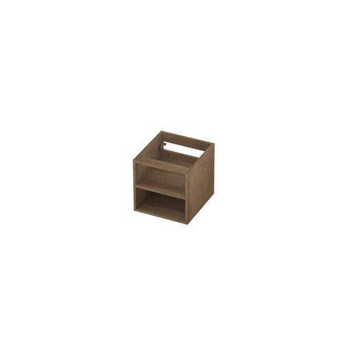 INK Fineer Étagère 40x43x40cm - ouverte - pour meuble bas - 40x40cm - MDF Placage Ash grey SW454560