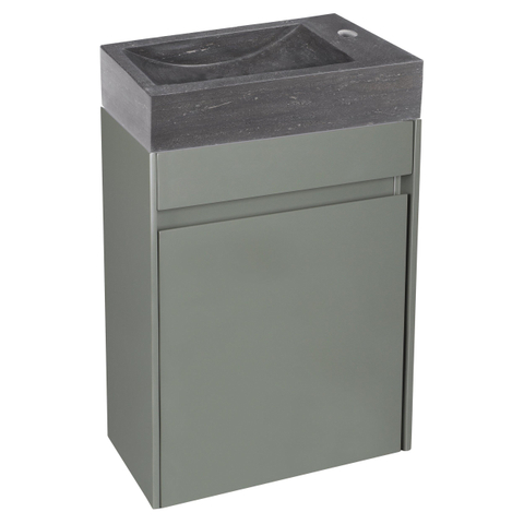 Differnz Hura lave-mains - 40x22x11cm - 1 trou robinet - sans bonde - gris SW1236898