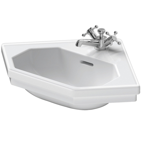 Duravit Serie 1930 Fontein - 59.5x45cm - 1 kraangat - met overloop gliss - wit 0296872