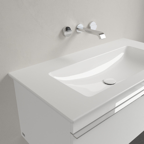 Villeroy & Boch venticello meubelwastafel - 100x50cm - zonder kraangat - met overloop - White Alpine (glans wit) 1025124