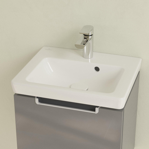 Villeroy & Boch Subway 2.0 meubelfontein - 45x37cm - met kraangat - met overloop CeramicPlus - White Alpine (glans wit) 1024440