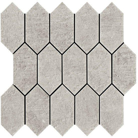 Ceralto Tesselo Uno mosaïque - 30x30cm - 10mm - hexagonal - décor - rectifié - cenere mat (gris) SW476784