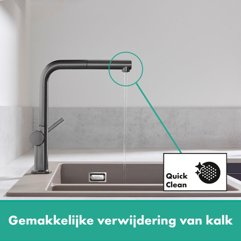 Hansgrohe Talis M54 eengreeps keukenmengkraan 270 Brushed Black Chrome SW1174243