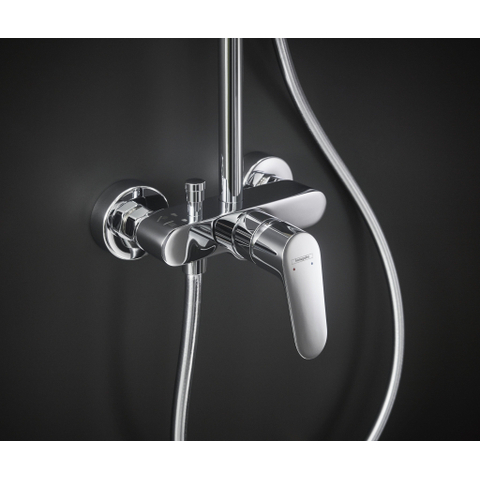 Hansgrohe Crometta e 240 - 1jet - showerpipe - met douchekraan - hoogglans chroom SW73208