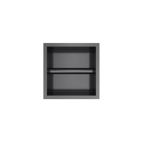 Hotbath &MORE Inbouw toiletrolhouder - 16x16x13cm - PVD - geborsteld zwart SW1245660